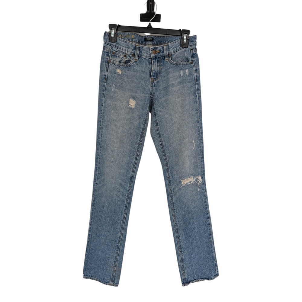 01031 J Crew Matchstick Straight Leg Jeans Blue size 26 y2k casual hipster